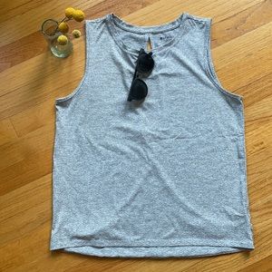 Gray Athleta open-back tank top